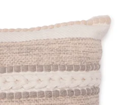 White & Tan Woven Dot Stripe Throw Pillow 5 White & Tan Woven Dot Stripe Throw Pillow -Big Lots Shop 810590728 2 A8