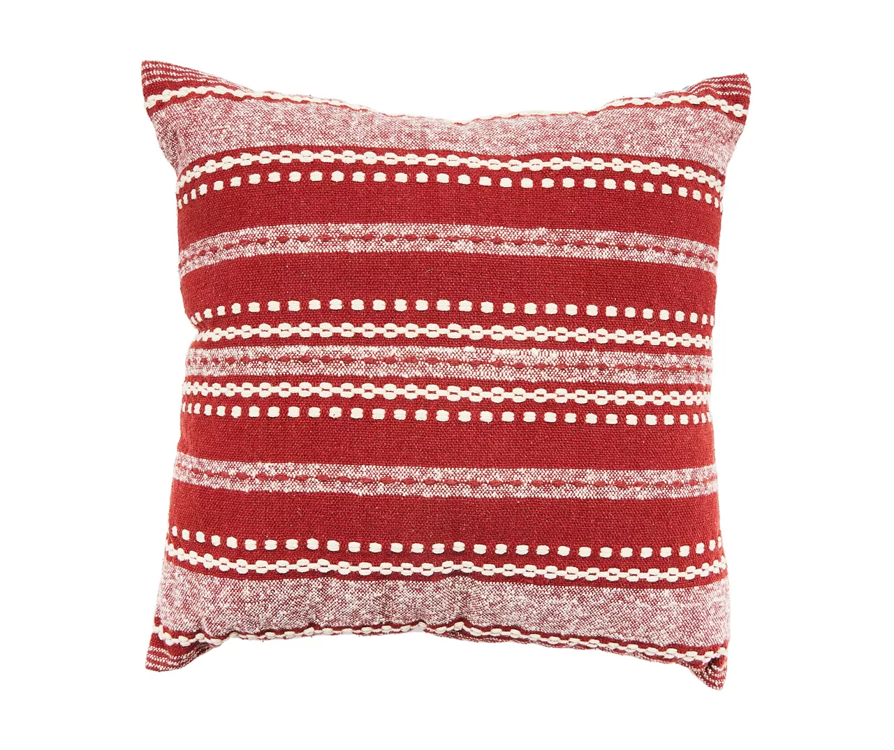 Sable Red & White Stripe Throw Pillow 1 Sable Red & White Stripe Throw Pillow