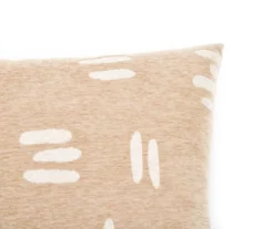 New Beginnings Travertine & White Hash Mark Chenille Square Throw Pillow -Big Lots Shop 810591655 A8 2
