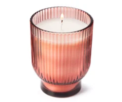 Wild Sedona Spiced Ginger Brown Rib Pedestal Candle, 15 Oz. -Big Lots Shop 810602444 A1 1