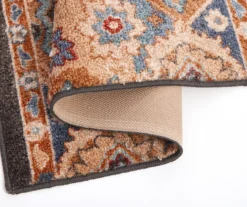 Broyhill Blue & Tan Traditional Floral Accent Rug -Big Lots Shop 810602620 810602619 A8 1