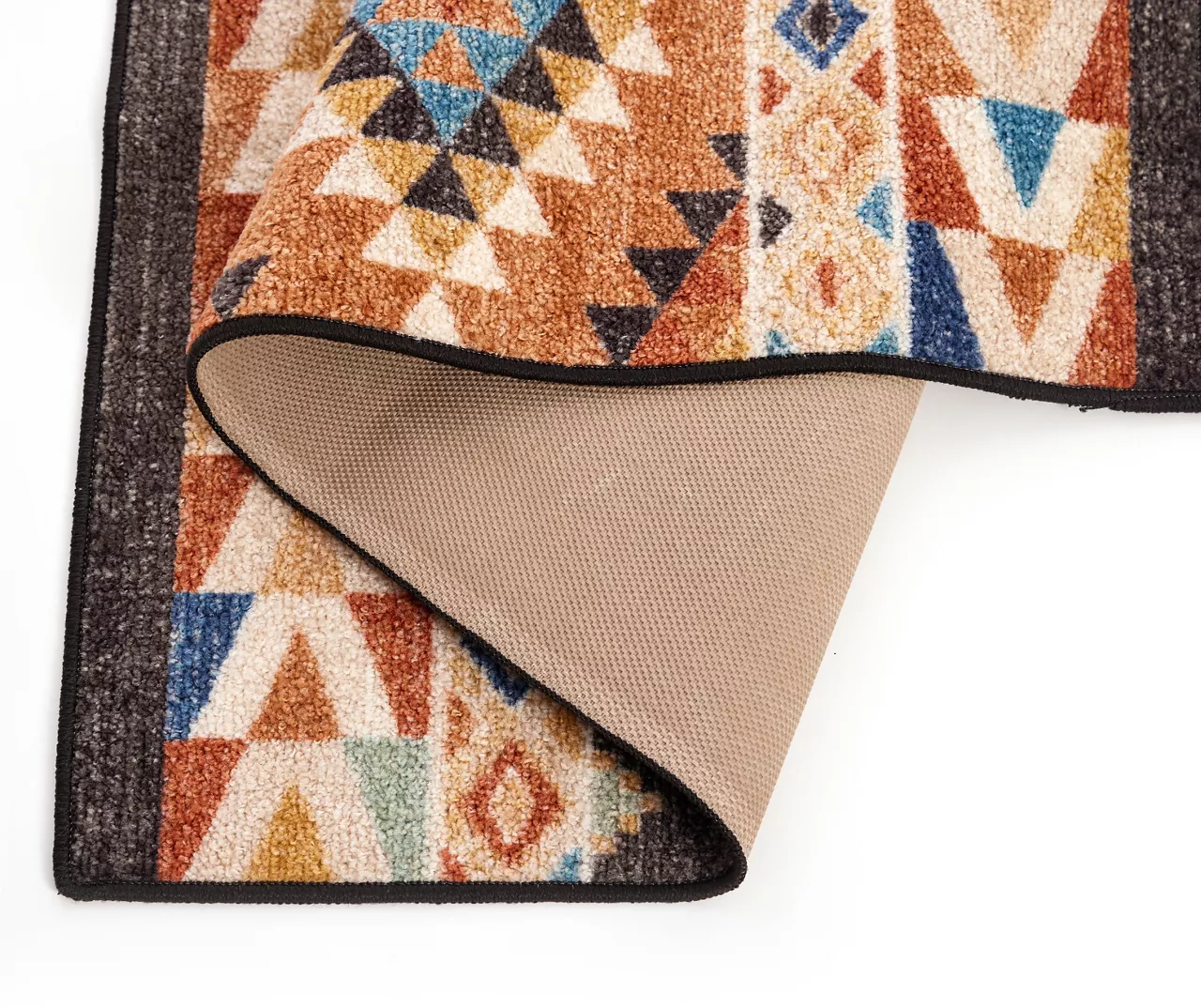 Broyhill Orange & Brown Geometric Accent Rug 6 Broyhill Orange & Brown Geometric Accent Rug - Image 6