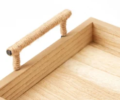 Light Brown Wood Tray With Metal Handles 5 Light Brown Wood Tray With Metal Handles -Big Lots Shop 810603807 A8 2