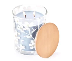 Almond Biscotti 2-Wick Floral Glass Candle, 16 Oz. -Big Lots Shop 810604228 A8 2