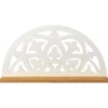 White Fleur-De-Lis Carved Wood Wall Shelf -Big Lots Shop 810606707 A0 1