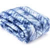 Blue & White Herringbone Queen/King Plush Velvet Blanket -Big Lots Shop 810609053 810609054 A0 2 1