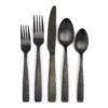 Matte Black Hammered 20-Piece Flatware Set -Big Lots Shop 810610408 A0 1