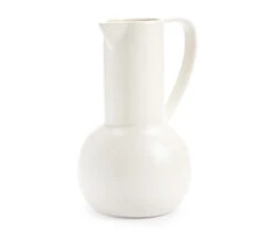 Homeward White Ceramic Vase With Handle -Big Lots Shop 810615700 A0 1