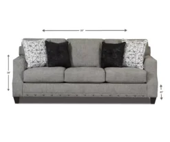Alexandria Gray Chenille Sofa -Big Lots Shop 810616679 A8
