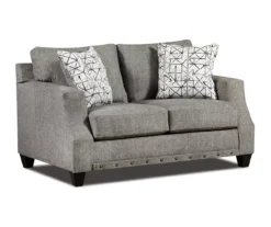 Alexandria Gray Chenille Loveseat 9 Alexandria Gray Chenille Loveseat -Big Lots Shop 810616680 A0 2