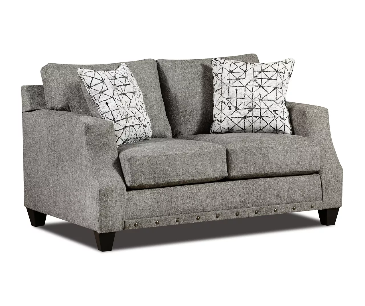 Alexandria Gray Chenille Loveseat 2 Alexandria Gray Chenille Loveseat - Image 2