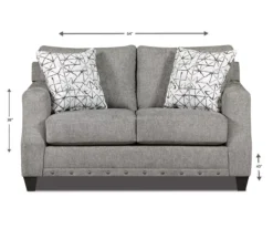 Alexandria Gray Chenille Loveseat 15 Alexandria Gray Chenille Loveseat -Big Lots Shop 810616680 A8