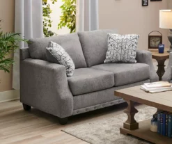 Alexandria Gray Chenille Loveseat 10 Alexandria Gray Chenille Loveseat -Big Lots Shop 810616680 B0 1
