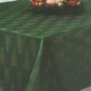 Broyhill Festive Gathering Green & Gold Trees Fabric Tablecloth -Big Lots Shop 810616931 810616967 810616966 A0