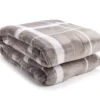 Gray & White Plaid Queen/King Velvet Plush Blanket -Big Lots Shop 810617548 810617522 A0 1
