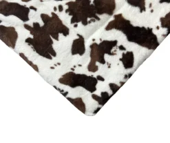 Cream & Brown Cow Print Faux Fur Full/Queen Comforter -Big Lots Shop 810617565 810617566 A8 3 1