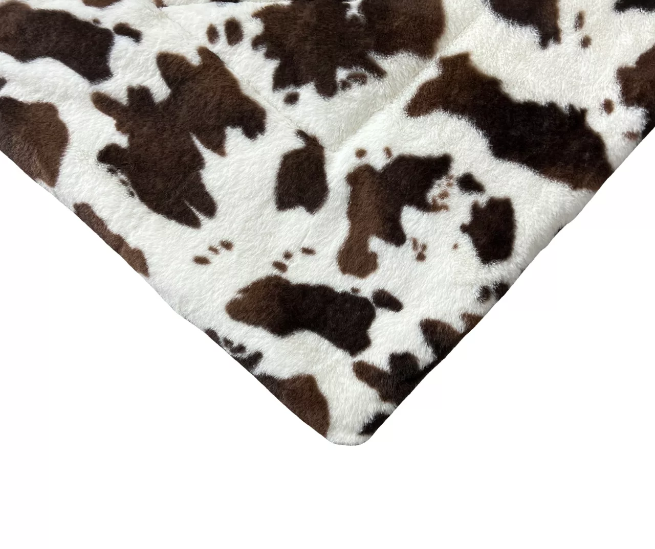 Cream & Brown Cow Print Faux Fur King Comforter 4 Cream & Brown Cow Print Faux Fur King Comforter - Image 4