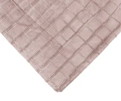 Pink Textured Grid Faux Fur Full/Queen Comforter -Big Lots Shop 810617567 810617568 A8 3