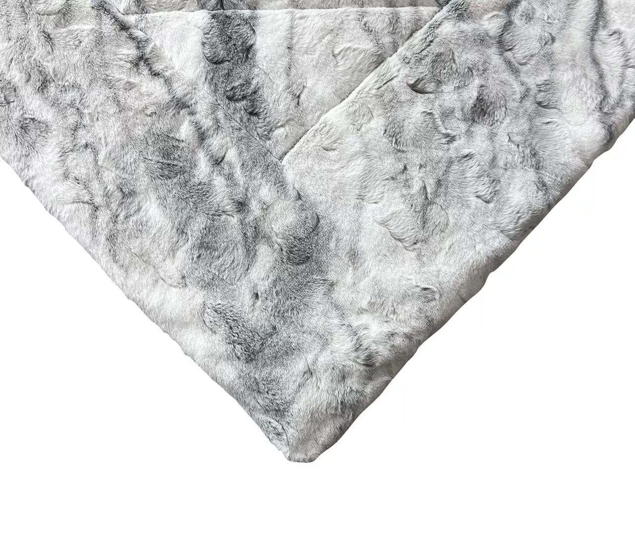 Gray Marble Print Faux Fur King Comforter 5 Gray Marble Print Faux Fur King Comforter - Image 5