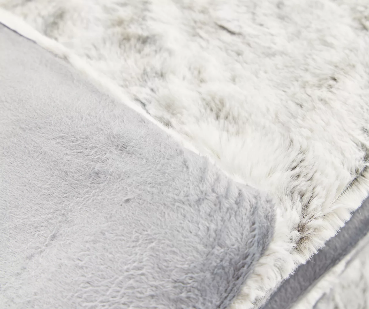 Gray Marble Print Faux Fur Full/Queen Comforter 3 Gray Marble Print Faux Fur Full/Queen Comforter - Image 3